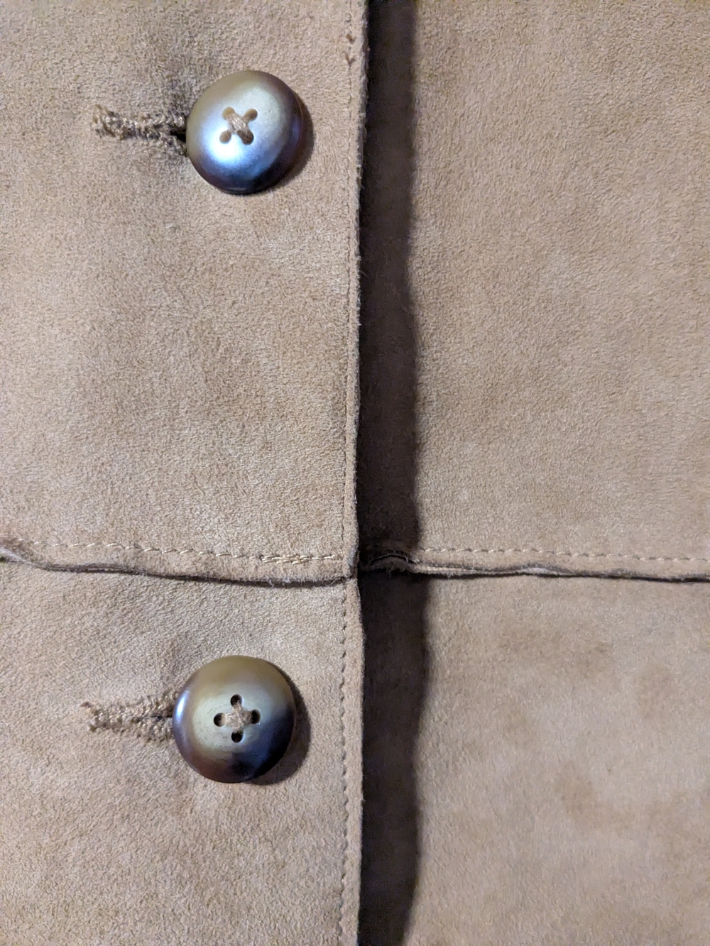 Vintage Y2K 100% Genuine Leather/ Suede Women's Blazer Jacket - Picture 3 of 6